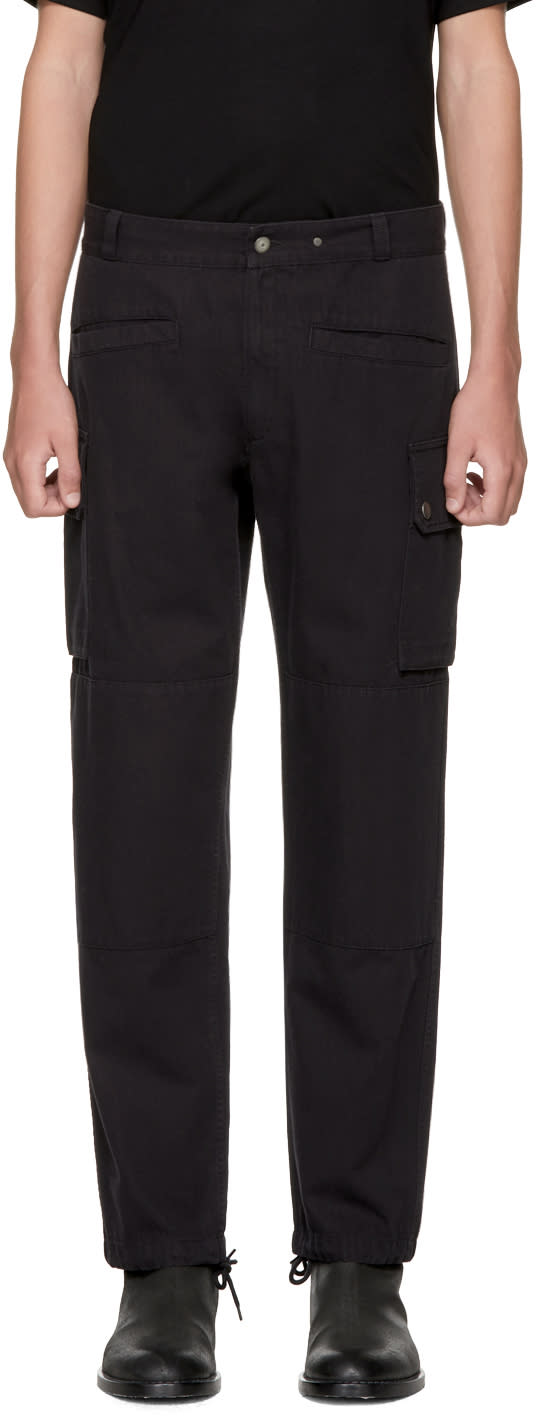 Maison Margiela Black Cotton Cargo Pants