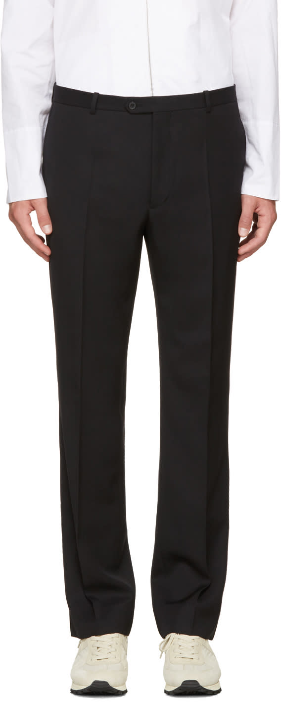 Maison Margiela Black Slit Hem Trousers