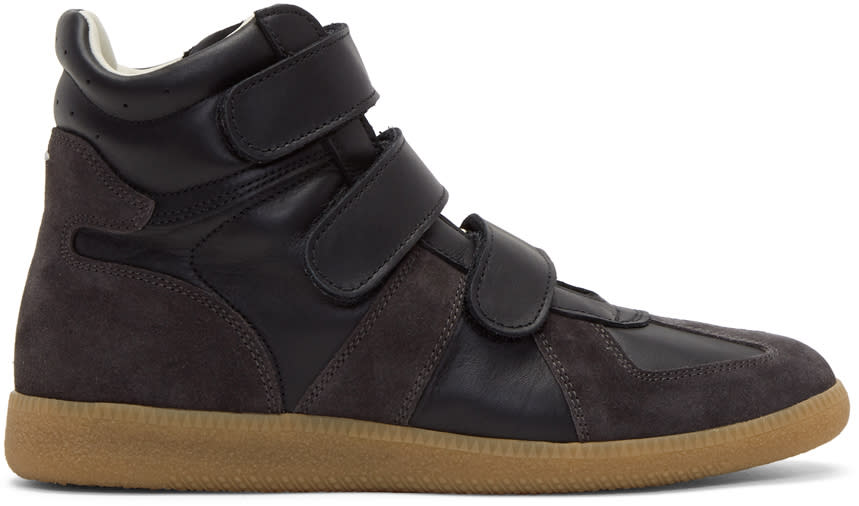 Maison Margiela Black Velcro Replica Sneakers