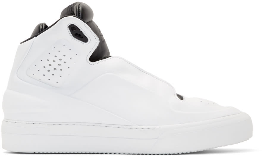 Maison Margiela White and Black High Frequency High-top Sneakers