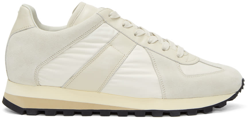 Maison Margiela Beige Retro Trainer Sneakers