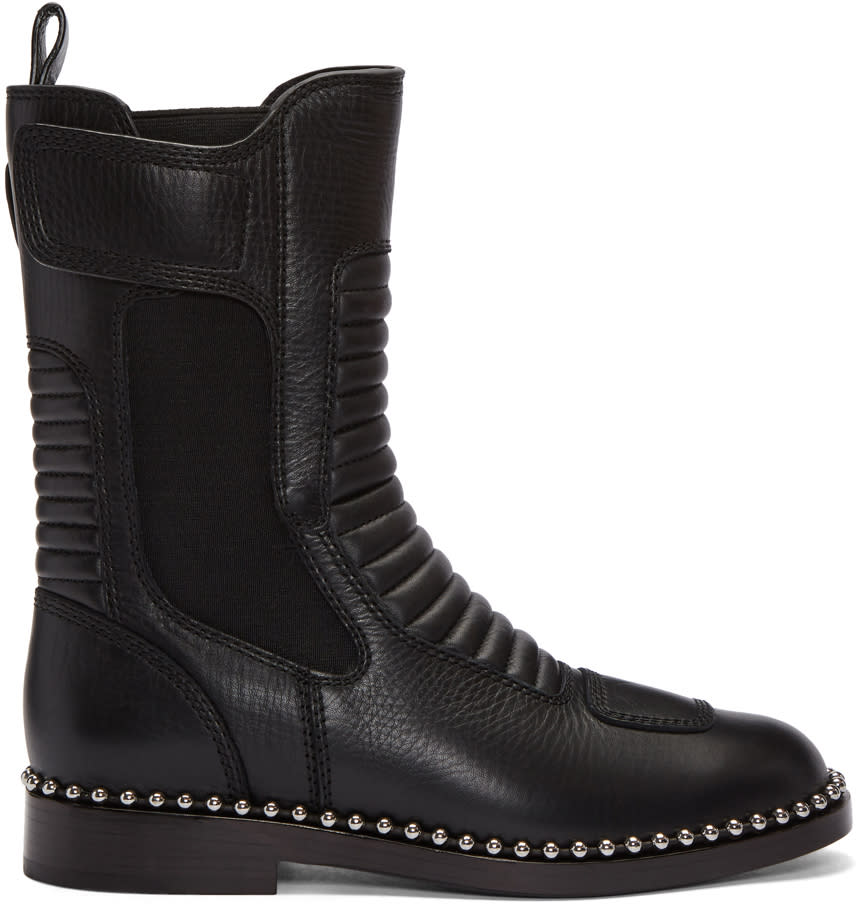 Alexander Wang Black Mica Ball Stud Boots