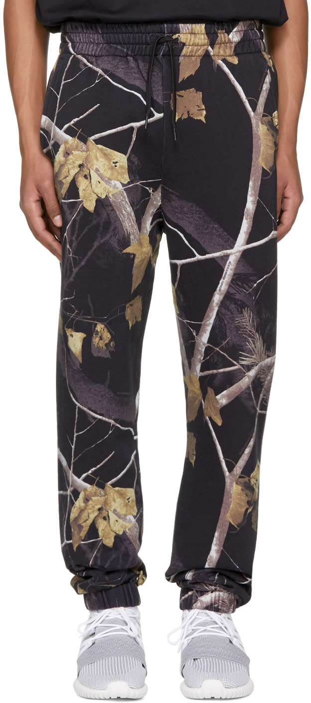 Alexander Wang Black Camo Winter Lounge Pants