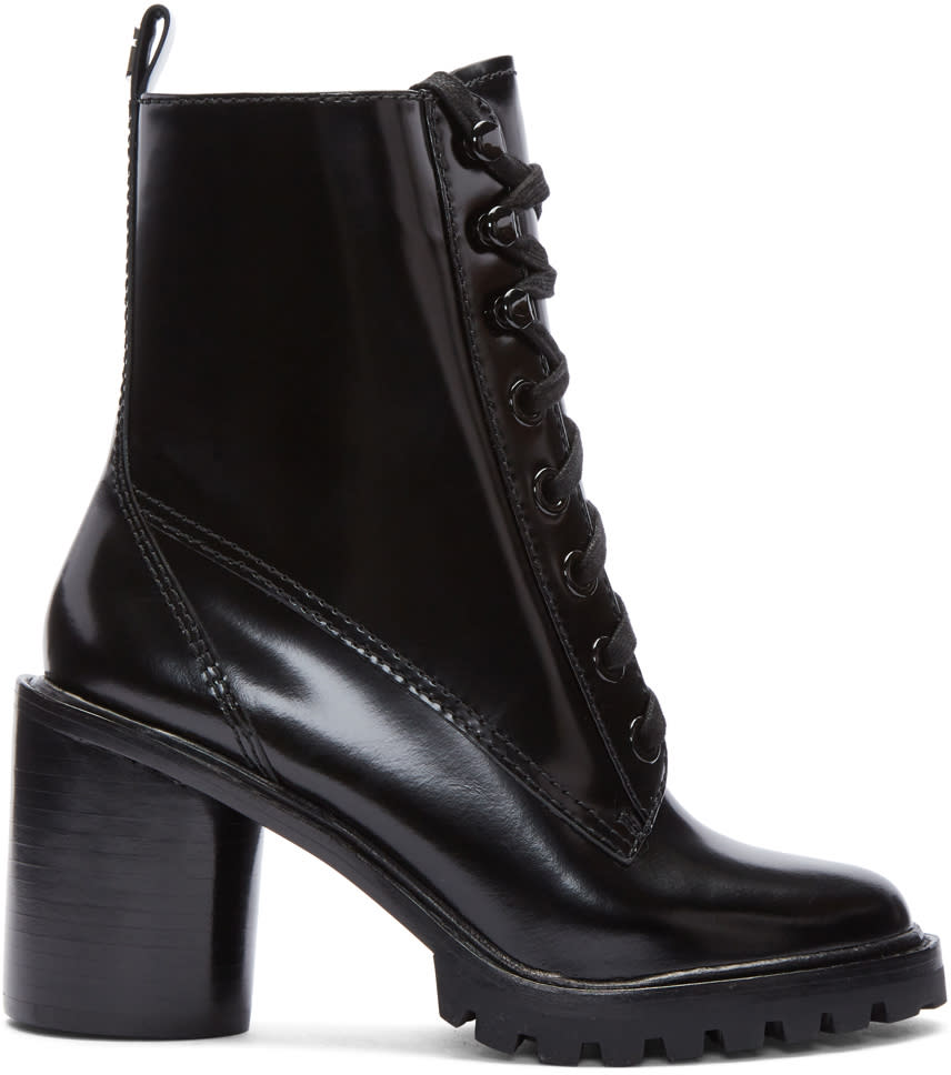 Marc Jacobs Black Ryder Lace-up Boots