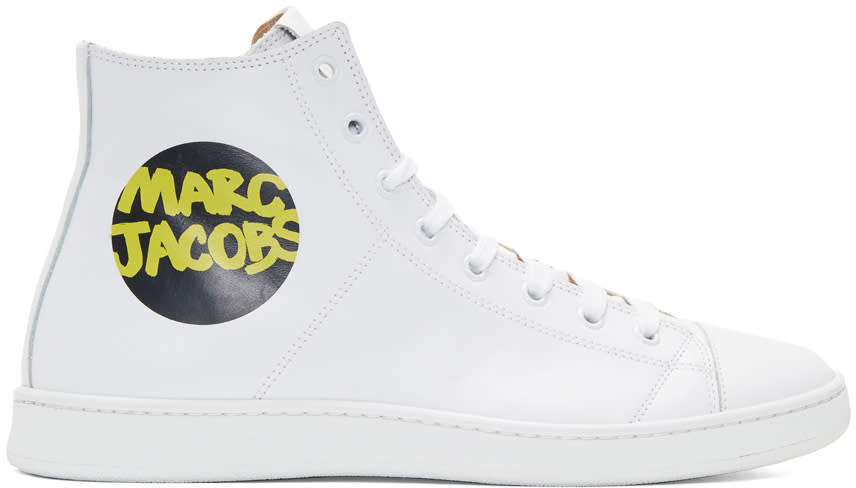 Marc Jacobs White Logo High-top Sneakers Marc Jacobs White Logo High-top Sneakers