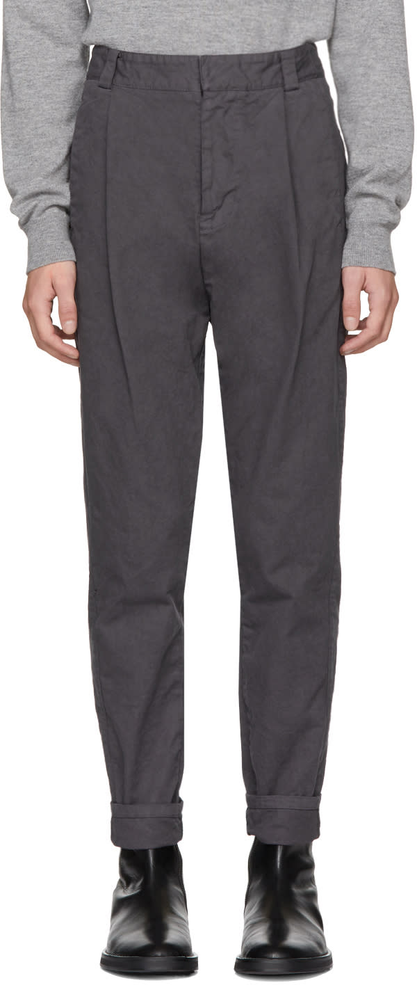 Robert Geller Grey Casual Dress Trousers