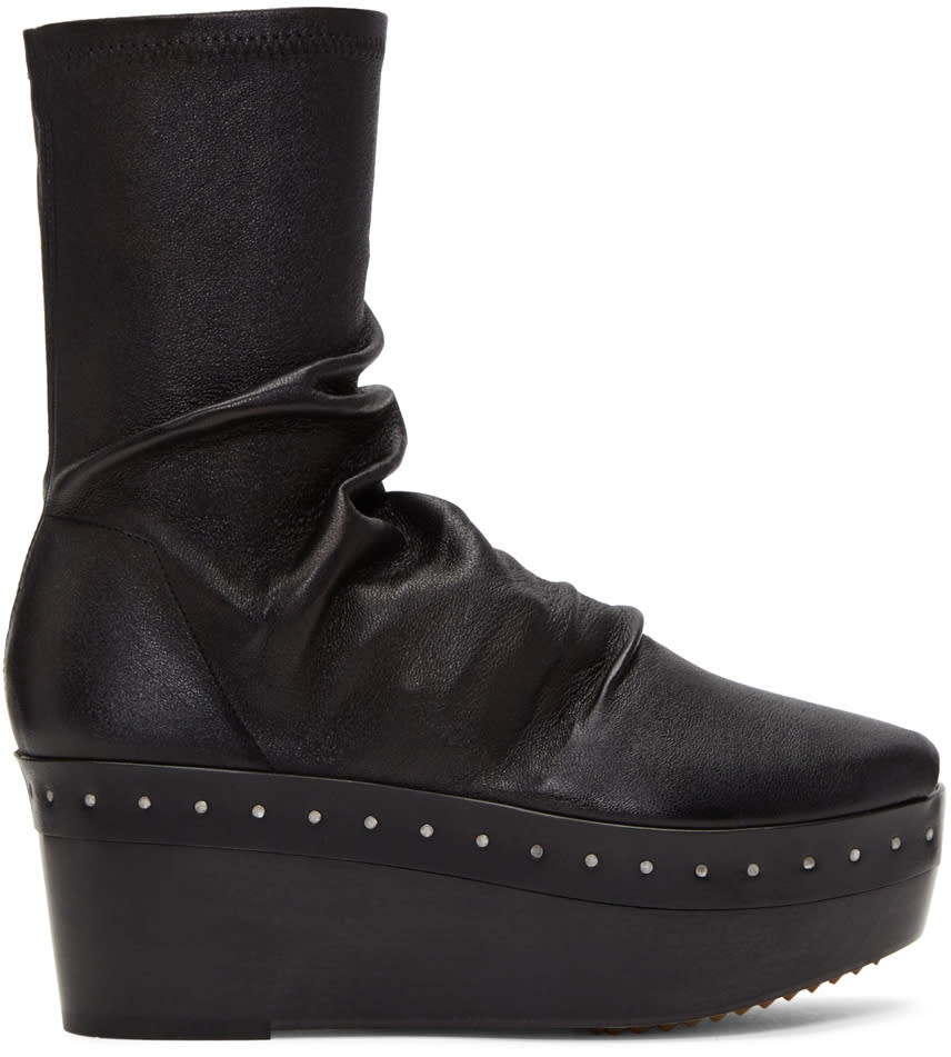 Rick Owens Black Sock Sabot Matt Boots