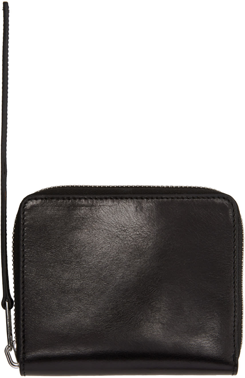 Rick Owens Black Small Zip Wallet