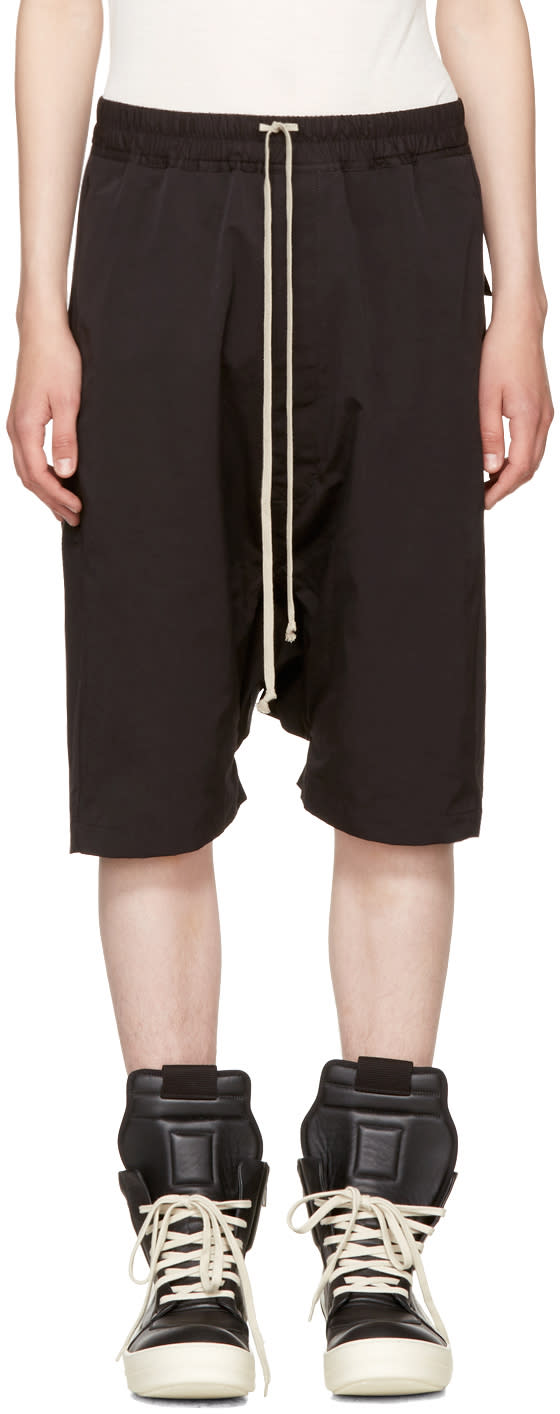 Rick Owens Black Ricks Pods Shorts