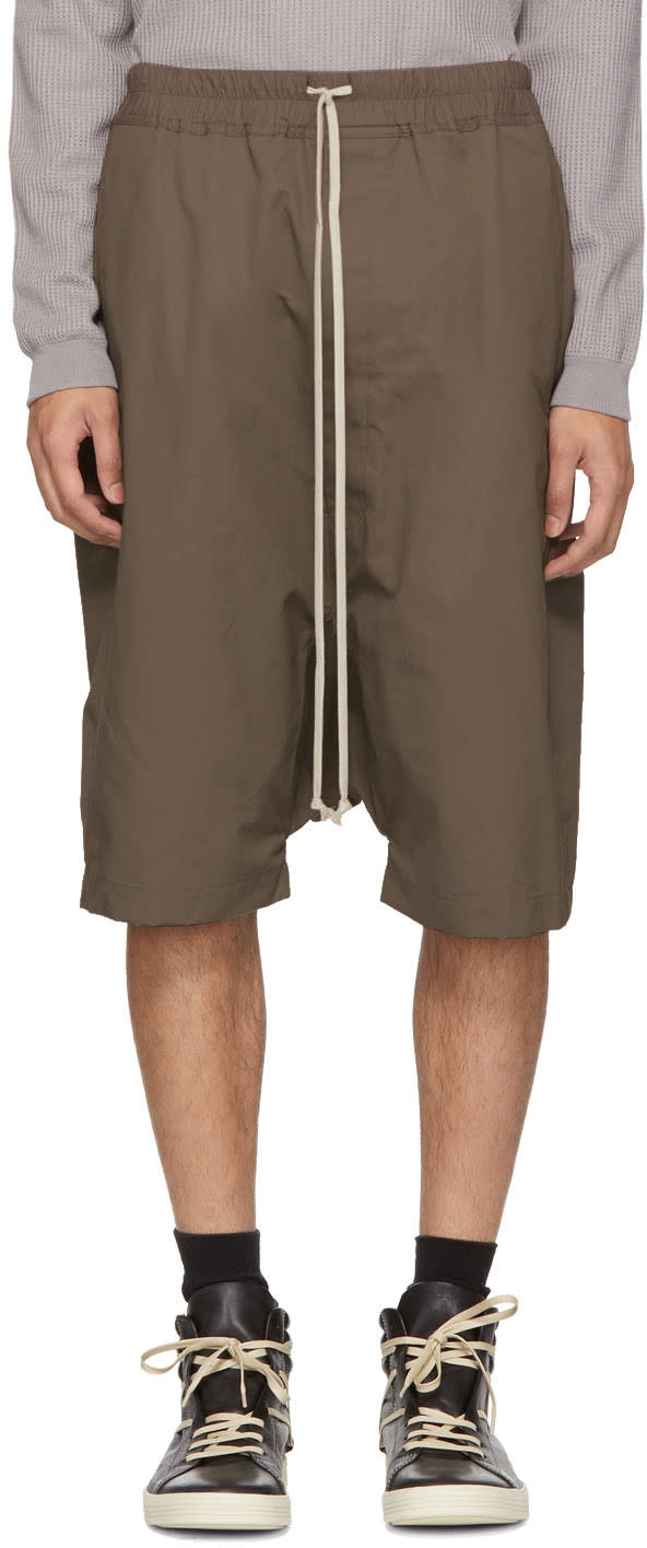 Rick Owens Grey Ricks Pods Shorts