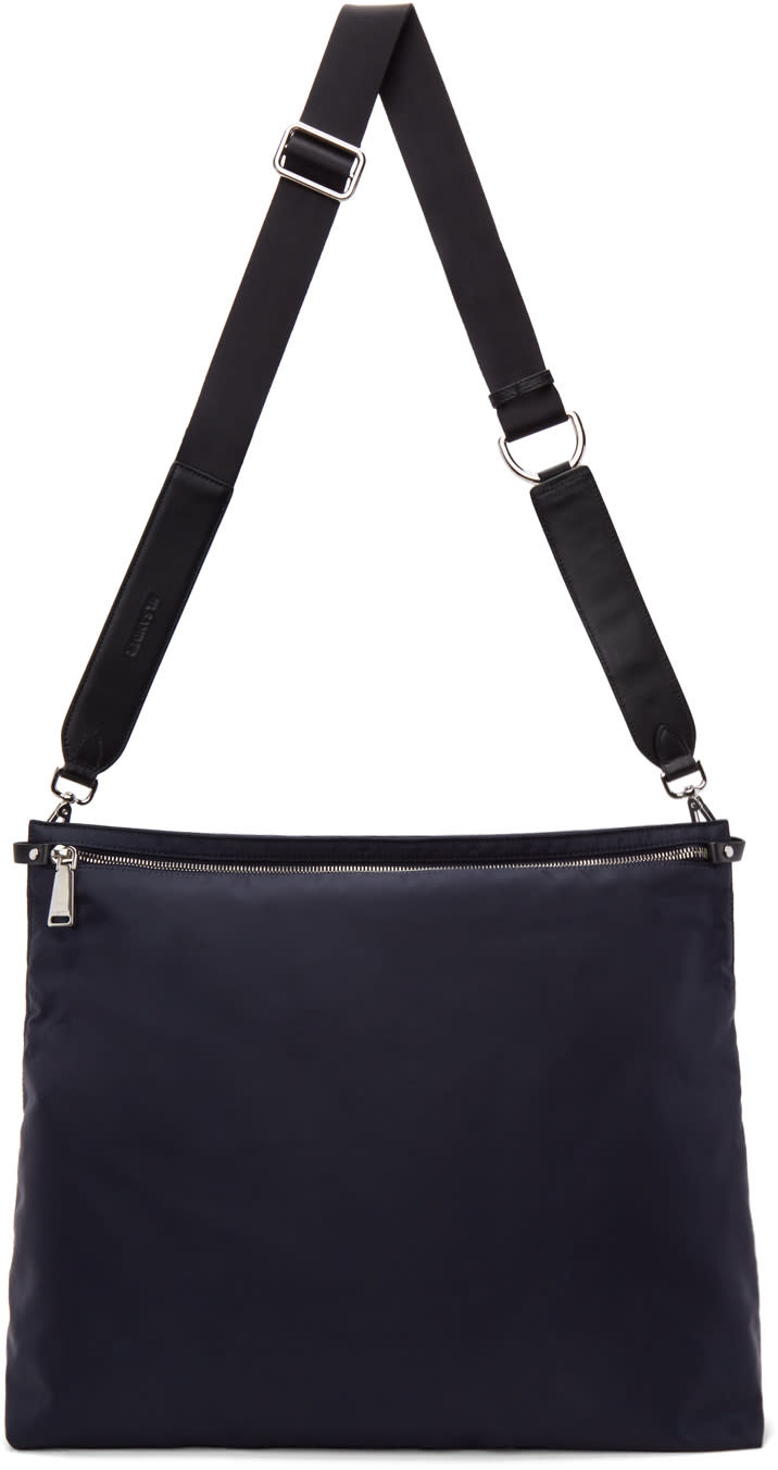 Jil Sander Navy Nylon Messenger Bag