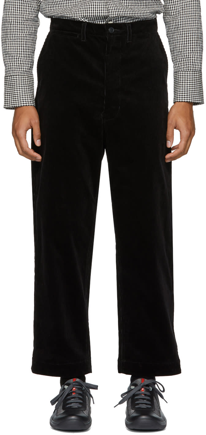 Junya Watanabe Black Corduroy Trousers