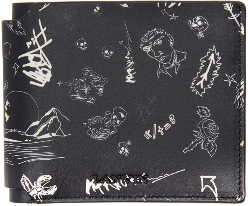 Lanvin Black Landscape Wallet