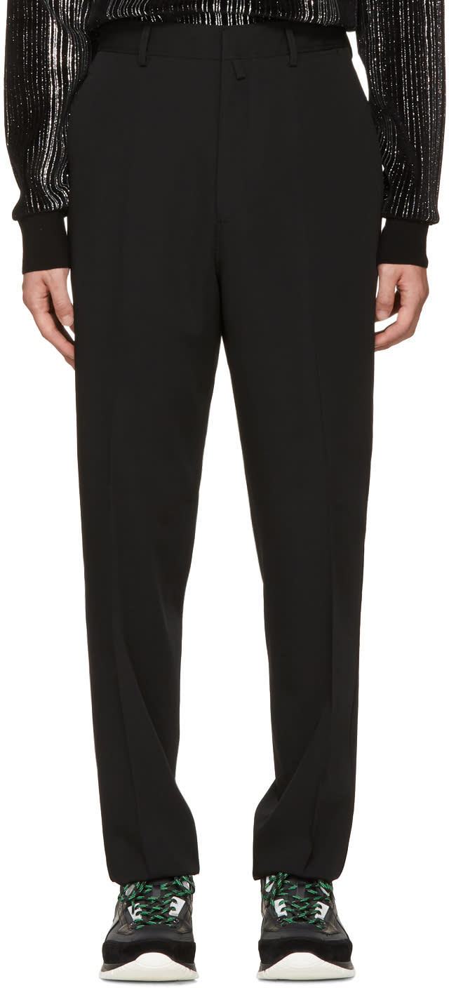 Lanvin Black Wool Worker Trousers