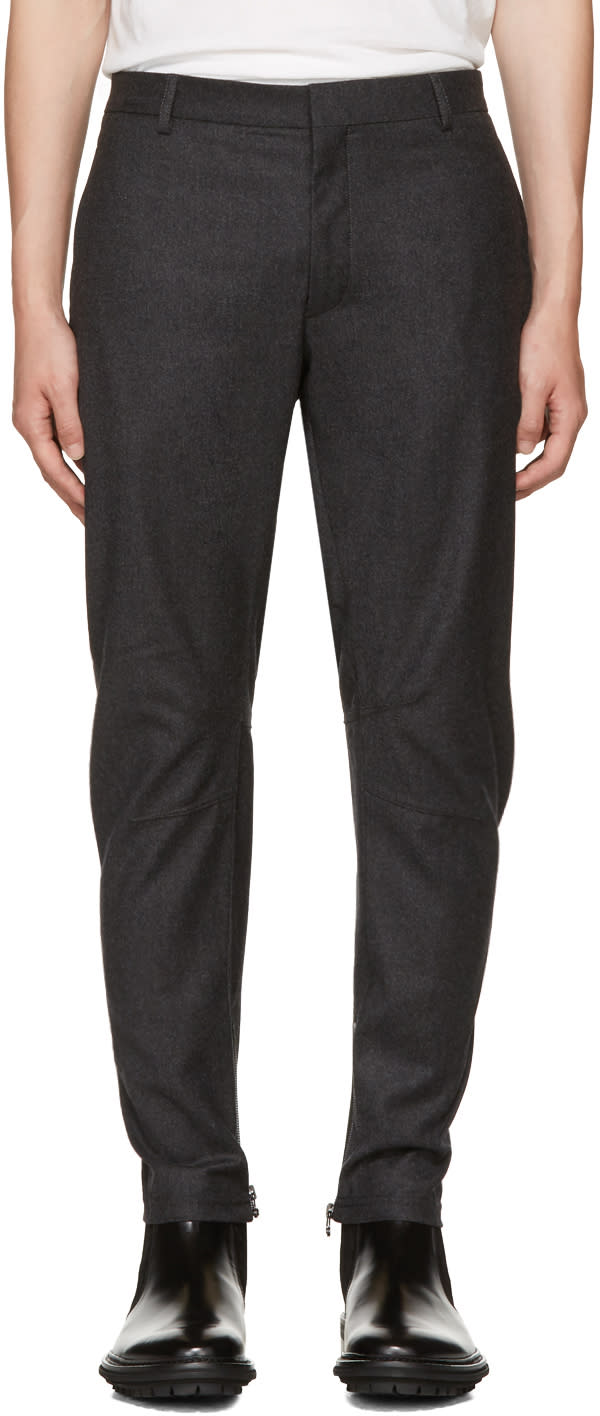 Lanvin Grey Moto Trousers