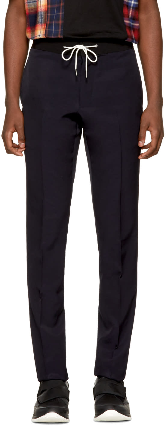 Lanvin Purple Elastic Waistband Trousers