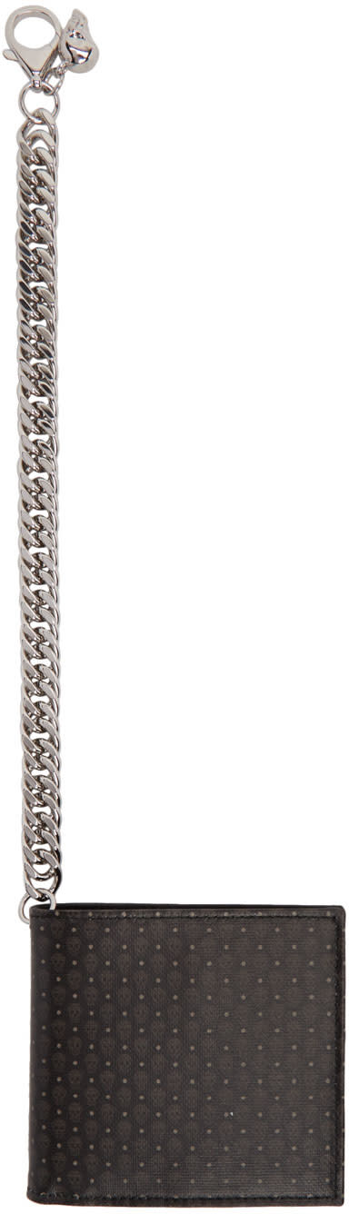 Alexander Mcqueen Black Skull and Chain Wallet