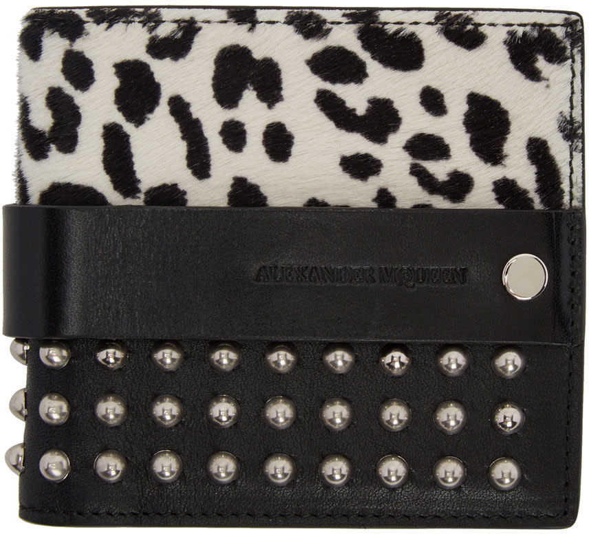 Alexander Mcqueen Black Punk Bifold Wallet