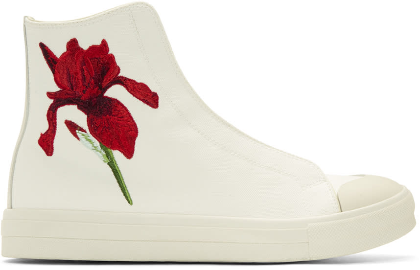 Alexander Mcqueen Off-white Iris High-top Sneakers
