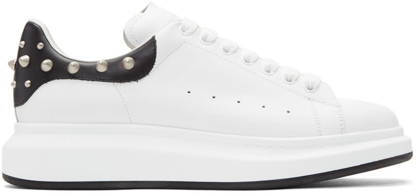 Alexander Mcqueen White Studded Oversized Sneakers