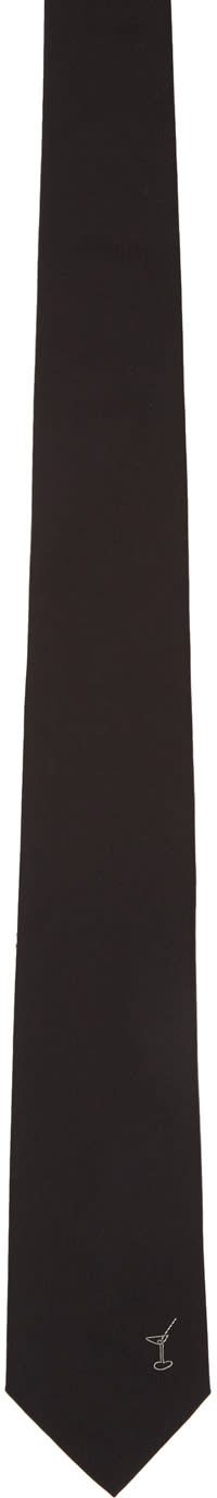 Paul Smith Black Silk Martini Glass Tie