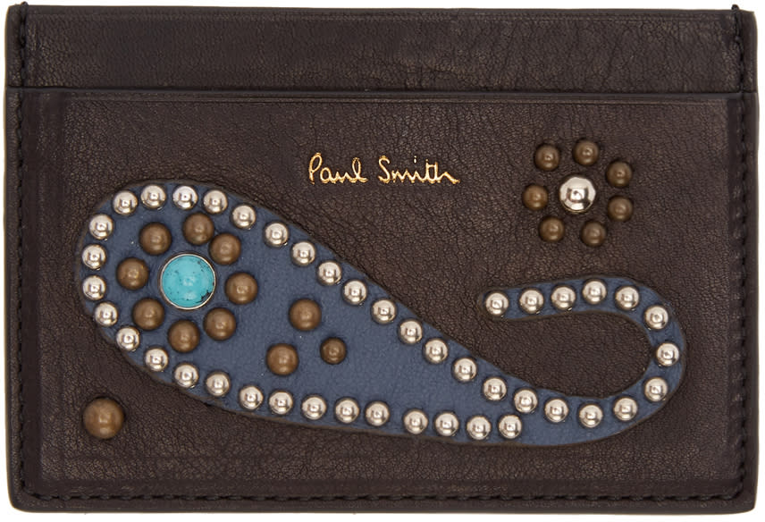 Paul Smith Black Paisley Card Holder