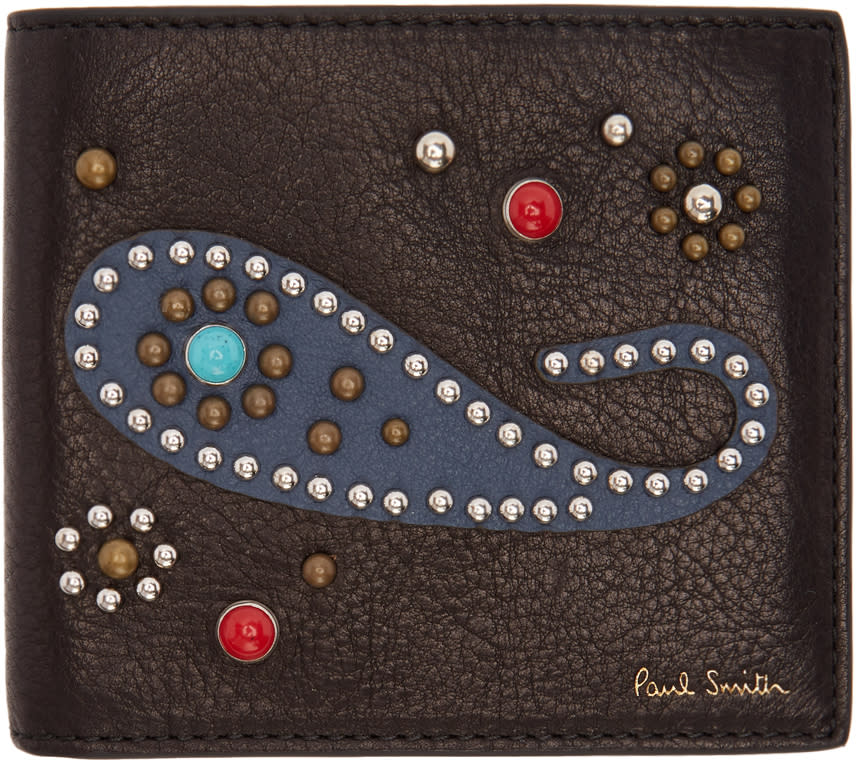 Paul Smith Black Paisley Bifold Wallet