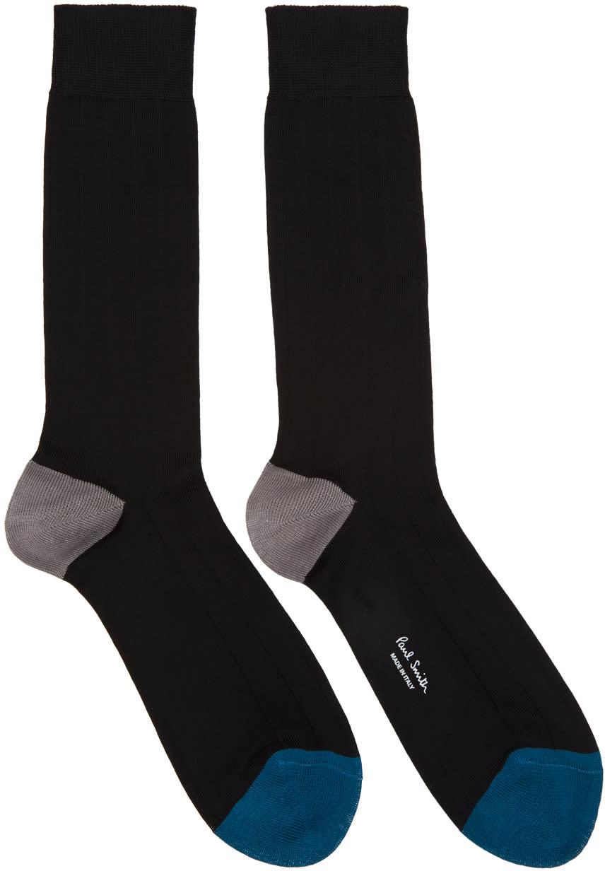Paul Smith Black Contrast Socks