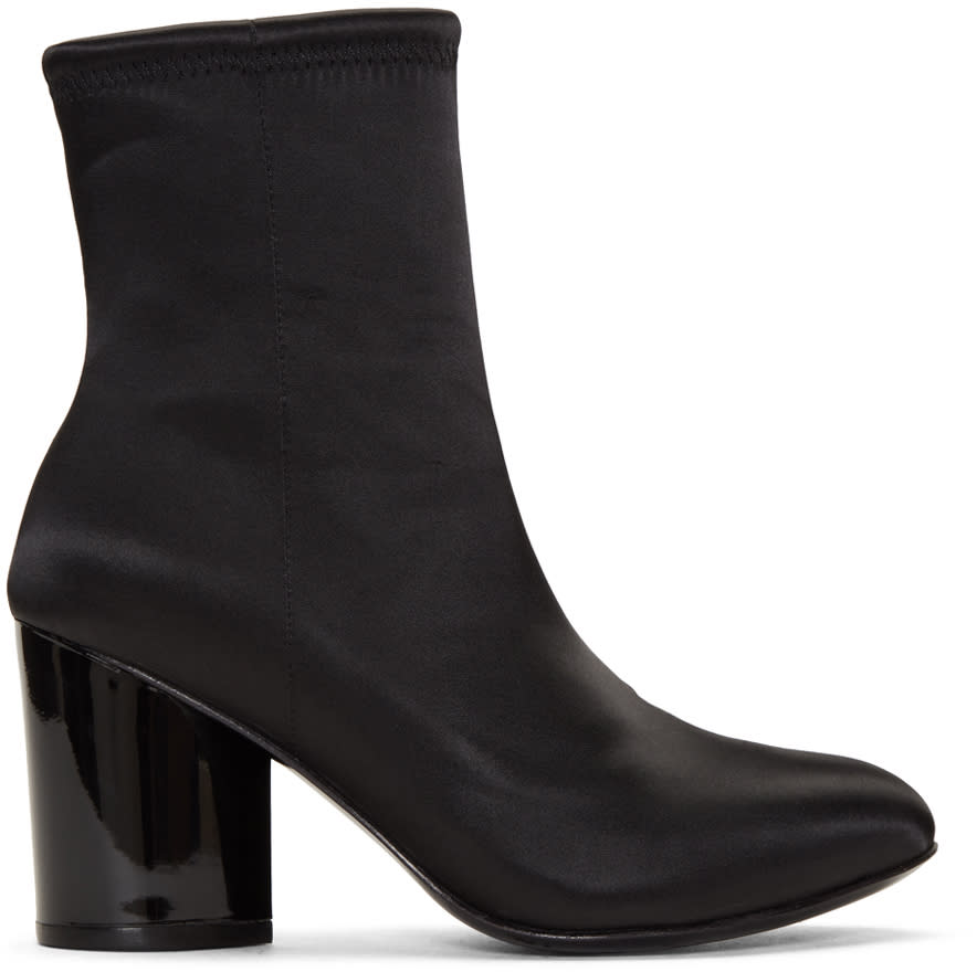 Opening Ceremony Black Satin Dylan Boots