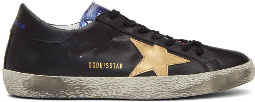 Golden Goose Black and Multicolor Superstar Sneakers