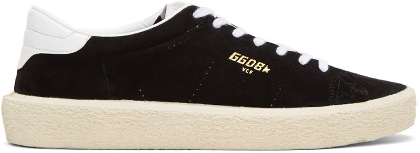 Golden Goose Black Suede Tennis Sneakers