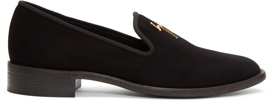 Giuseppe Zanotti Black Suede Tyson Loafers