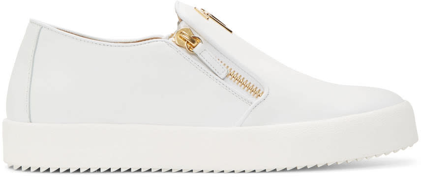 Giuseppe Zanotti White May London Slip-on Sneakers