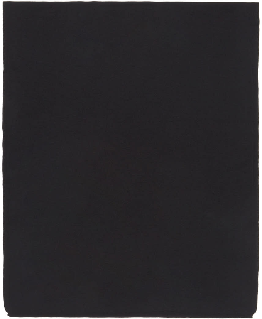 Comme Des Garcons Shirt Black Knit Gauge Scarf