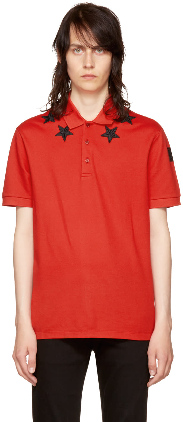 givenchy red polo shirt