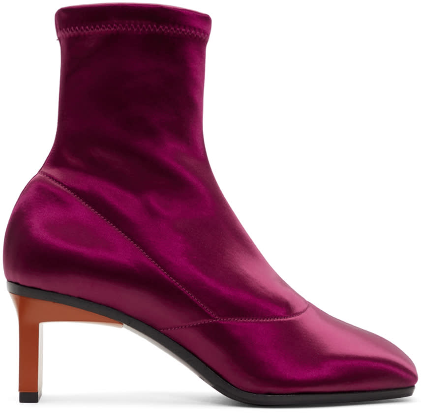 3.1 Phillip Lim Purple Satin Blade Boots