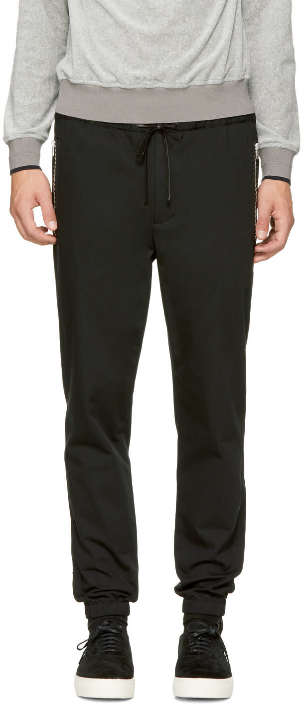 3.1 Phillip Lim Black Classic Side Zip Track Trousers