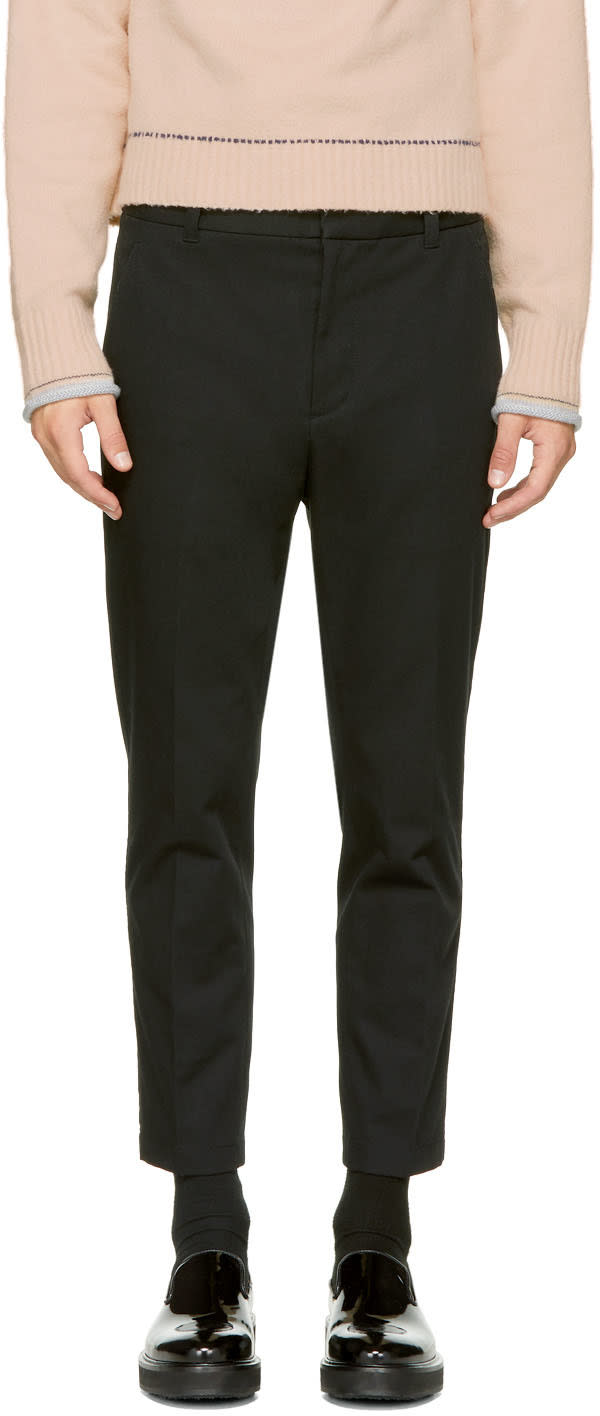 3.1 Phillip Lim Black Cropped Saddle Trousers
