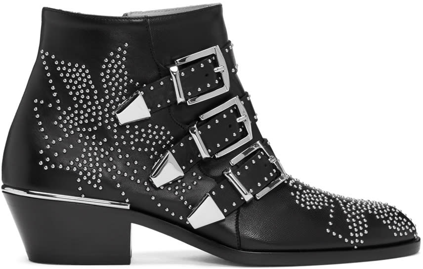 Chloe Black and Silver Susanna Boots