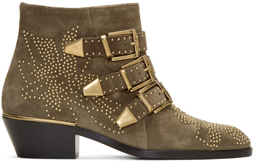 Chloe Tan Suede Susanna Boots