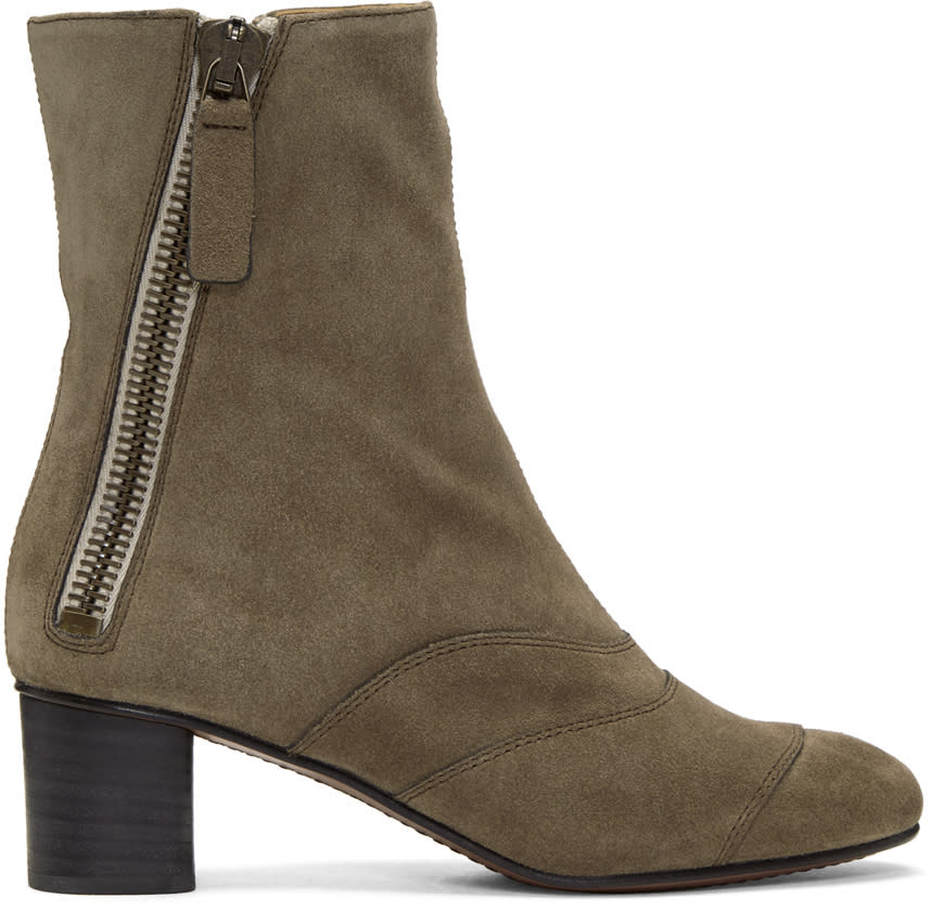 Chloe Grey Suede Lexie Boots