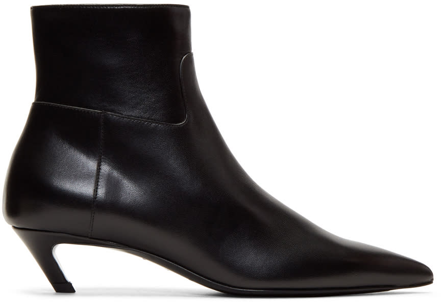 Balenciaga Black Slash Heel Boots