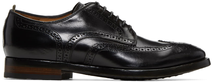 Officine Creative Black Princeton 33 Brogues