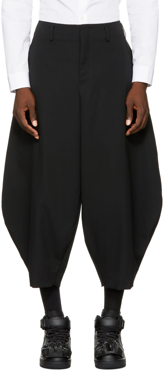 Comme Des Garcons Homme Plus Black Wool Ballon Trousers