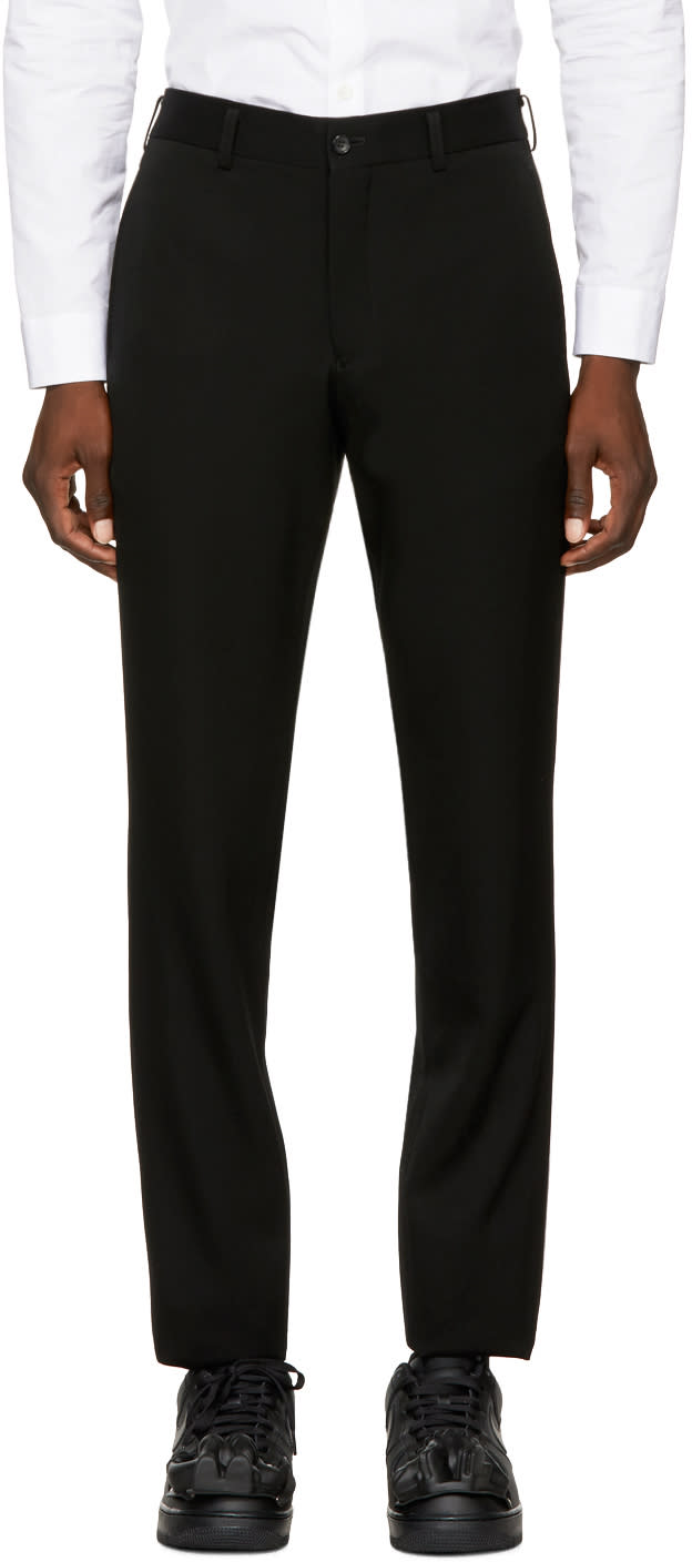 Comme Des Garcons Homme Plus Black Wool Trousers