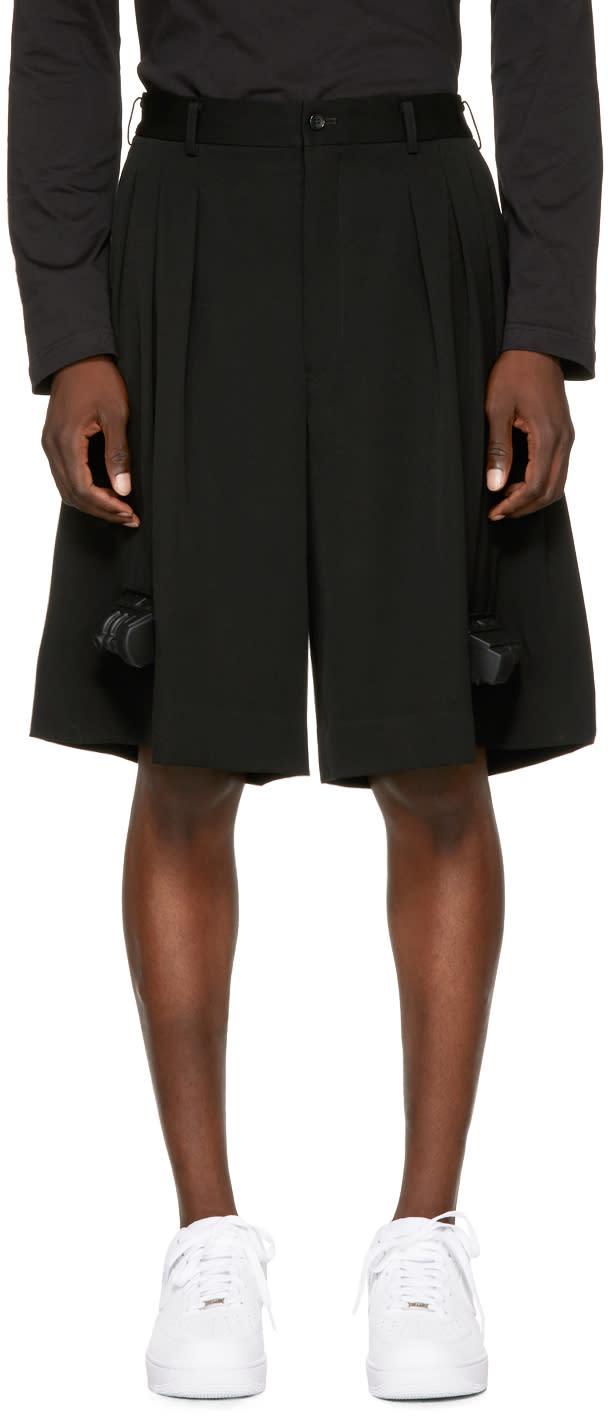 Comme Des Garcons Homme Plus Black Silicone Train Shorts