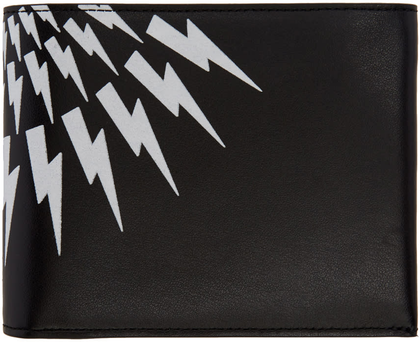 Neil Barrett Black Classic Thunderbolt Wallet