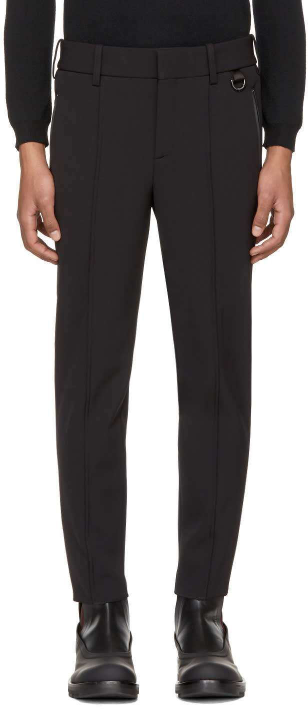 Neil Barrett Black Grosgrain Side Band Ski Trousers