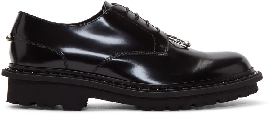 Neil Barrett Black Pierced Tuxedo Oxfords