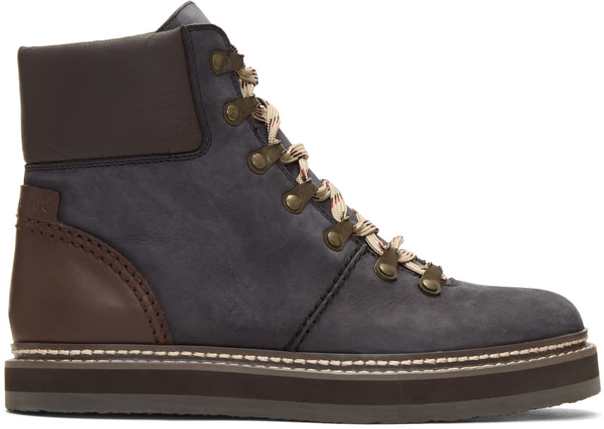 See By Chloe Black Nubuck Eileen Boots